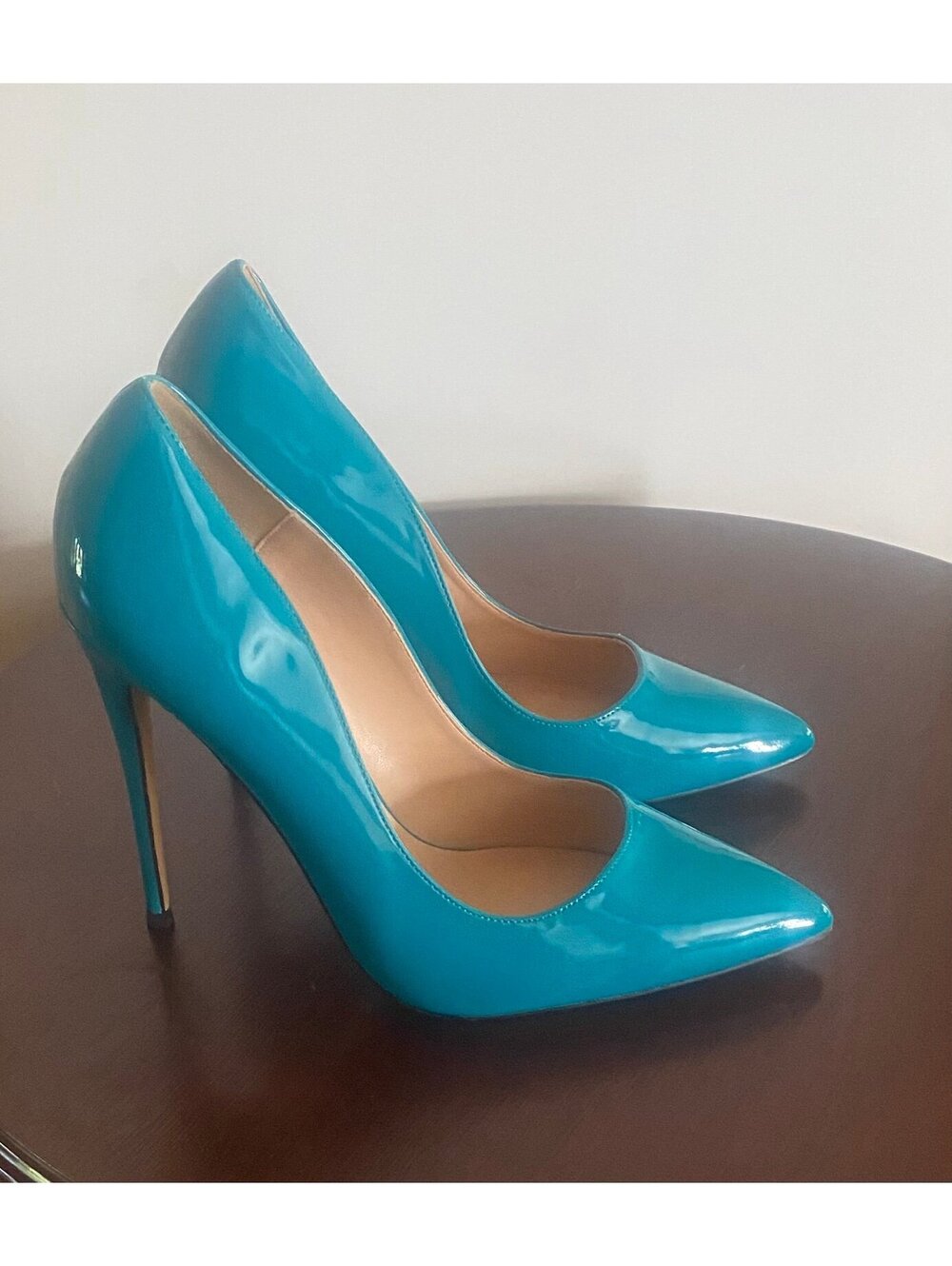 Coletar Women’s Patent Stiletto Pumps Teal Size 9.5